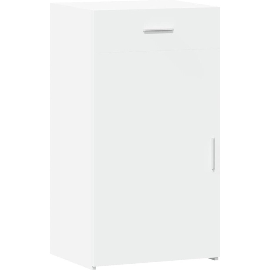 vidaXL - Dressoir - 50x42,5x93 - cm - bewerkt - hout - wit afbeelding 1