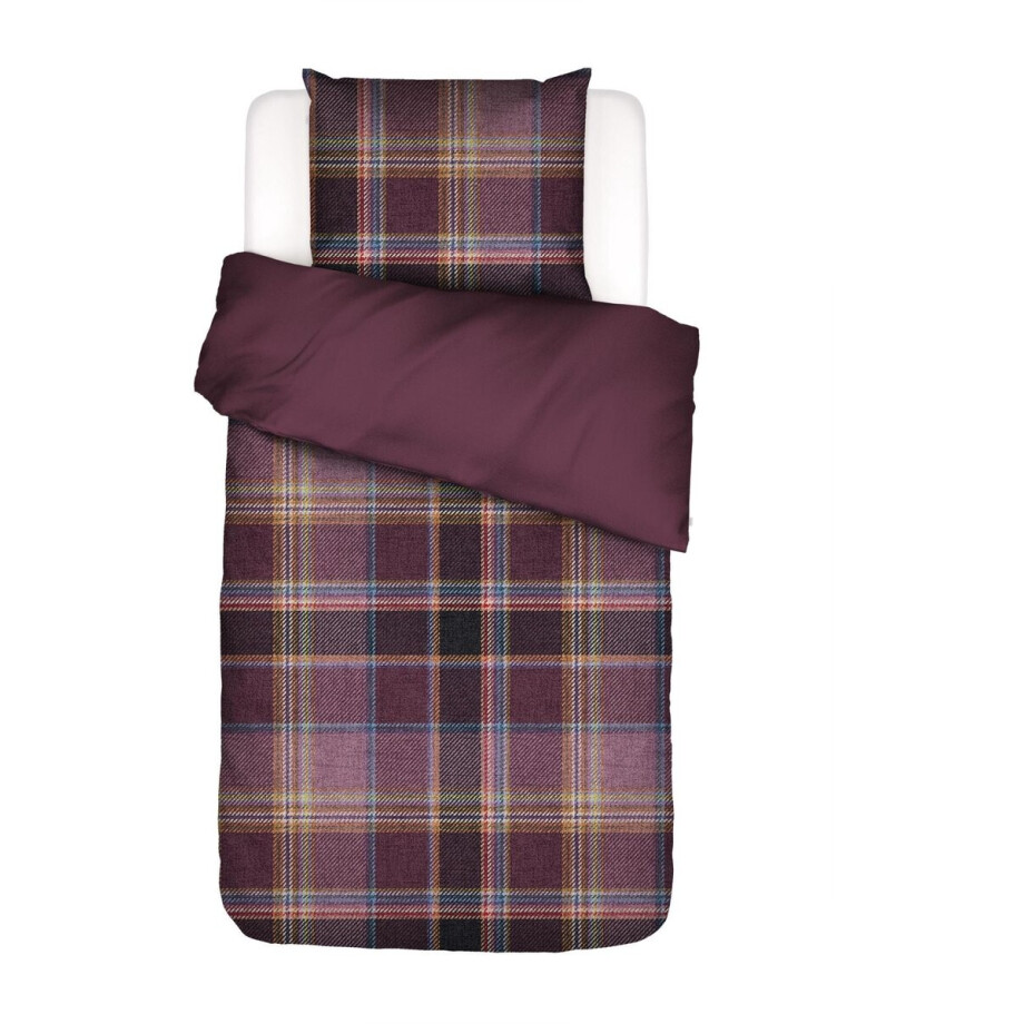 ESSENZA Meau Dekbedovertrek Mauve wine - Eenpersoons – 140x200/220 cm afbeelding 1