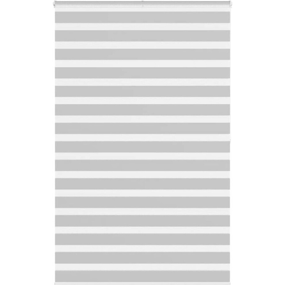 vidaXL - Zebra - rolgordijn - 150x200 - cm - stofbreedte - 145,9 - cm - lichtgrijs afbeelding 1