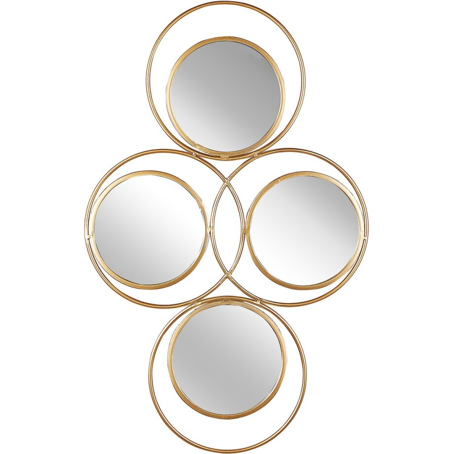 BELIANI LESCAR - Wandspiegel - Goud - IJzer BELIANI LESCAR - Wandspiegel - Goud - IJzer afbeelding 1