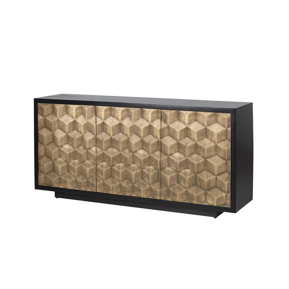 Richmond Dressoir 'Esher' 160cm, kleur Goud/Zwart afbeelding 1