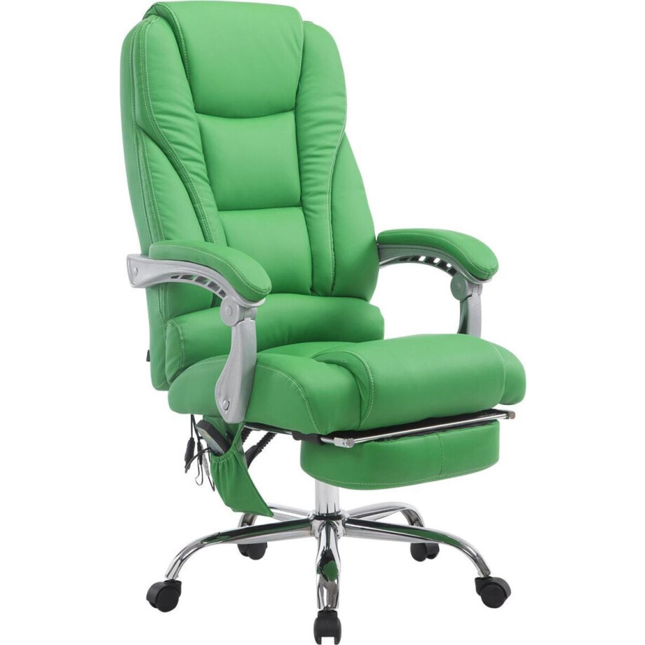 Bureaustoel - Massagestoel - Design - Ergonomisch - Kunstleer - Groen - 68x64x127 cm afbeelding 1