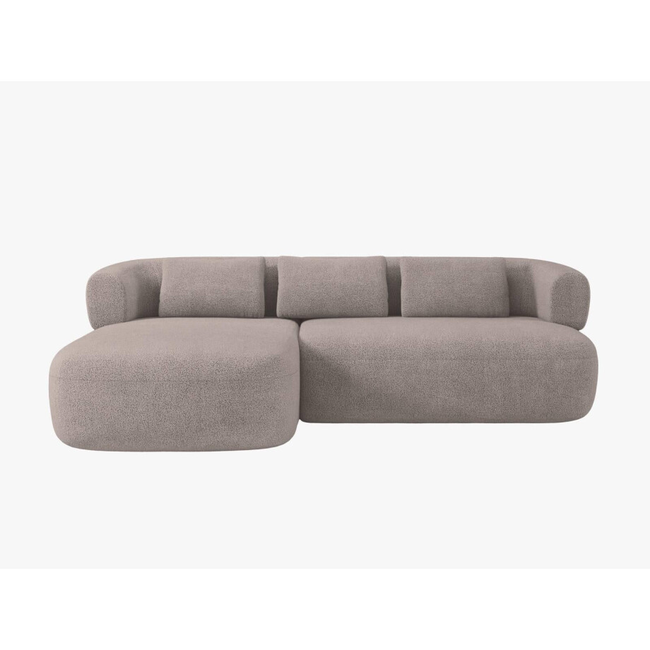 Hoekbank Jenny links bouclé | Micadoni Home afbeelding 1