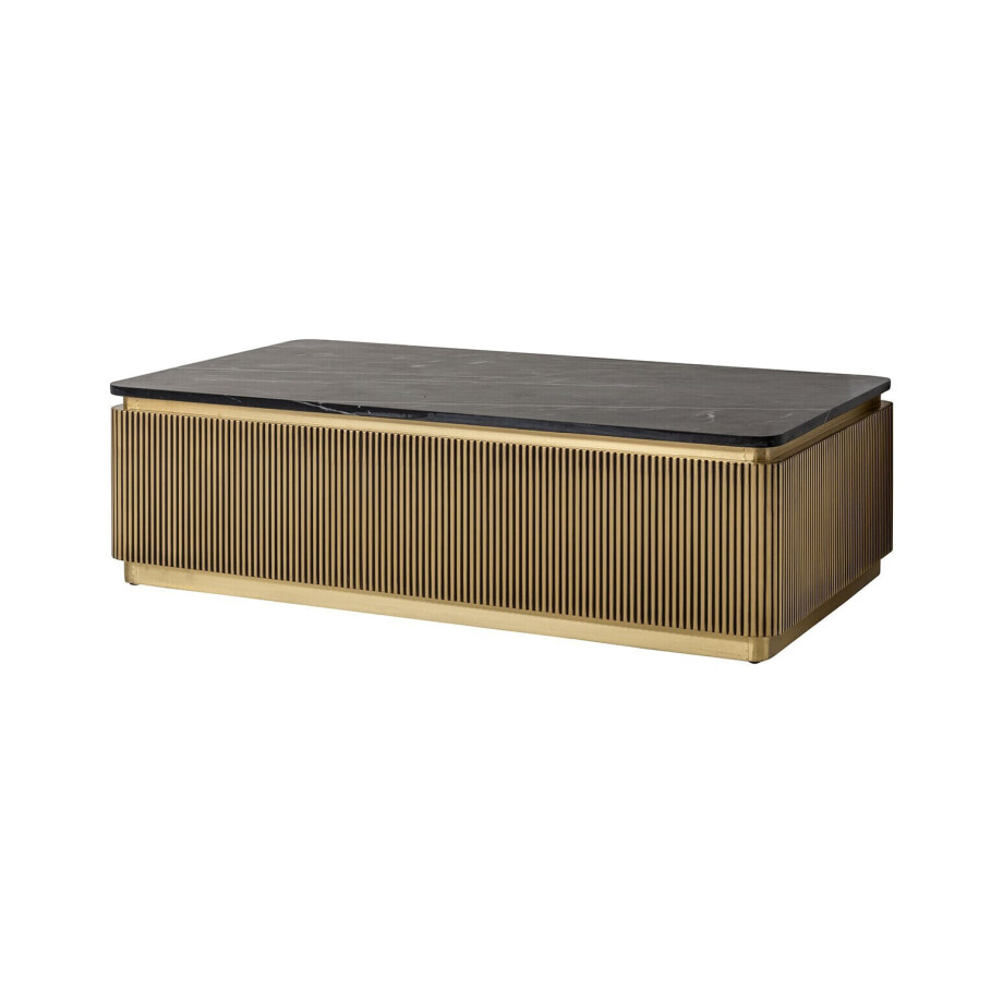 Richmond Salontafel 'Ironville' Marmer en Brass, 140 x 80cm Richmond Salontafel 'Ironville' Marmer en Brass, 140 x 80cm afbeelding 1