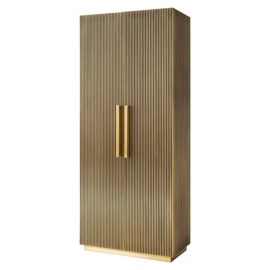 Richmond Opbergkast 'Ironville' Brass, 191 x 80cm Richmond Opbergkast 'Ironville' Brass, 191 x 80cm afbeelding 1