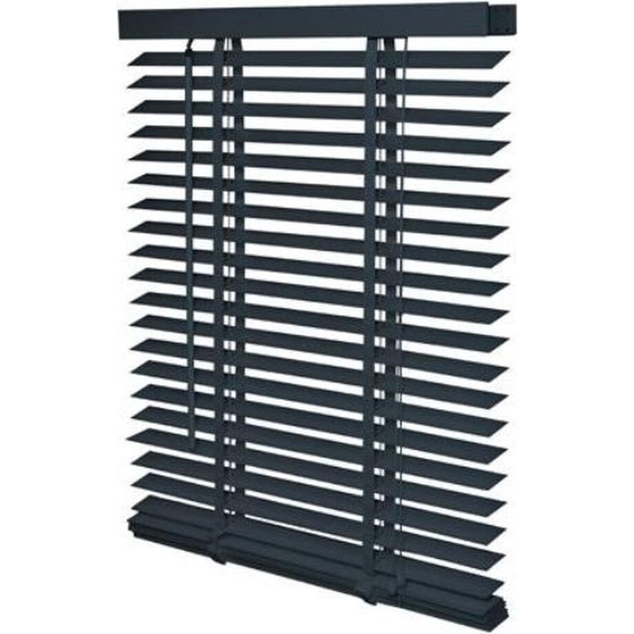 Timlux - Houten Jaloezie - 50 mm - Donkergrijs -100x175 cm Timlux - Houten Jaloezie - 50 mm - Donkergrijs -100x175 cm afbeelding 1
