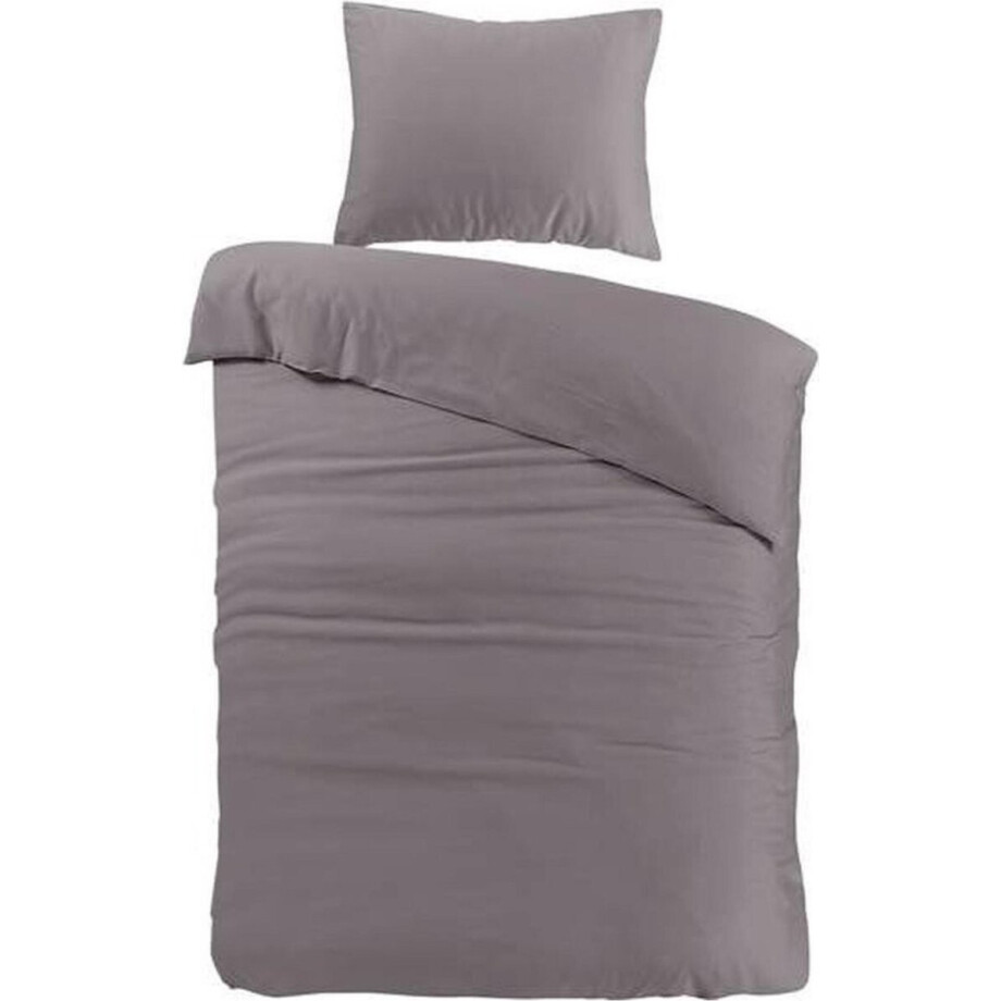 Papillon Malaga Dekbedovertrek - Eenpersoons - 140x200/220 cm - Antraciet afbeelding 1