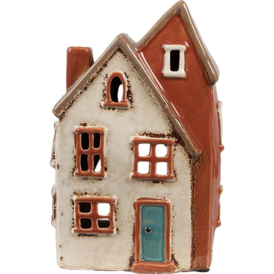 Clayre & Eef Waxinelichthouder Huis 13x8x20 cm Beige Keramiek Clayre & Eef Waxinelichthouder Huis 13x8x20 cm Beige Keramiek afbeelding 1
