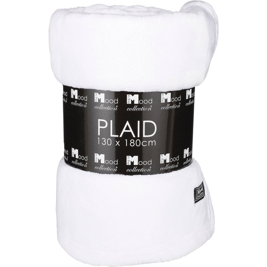 In The Mood Collection Famke Fleece Plaid - L180 x B130 cm - Off white afbeelding 1