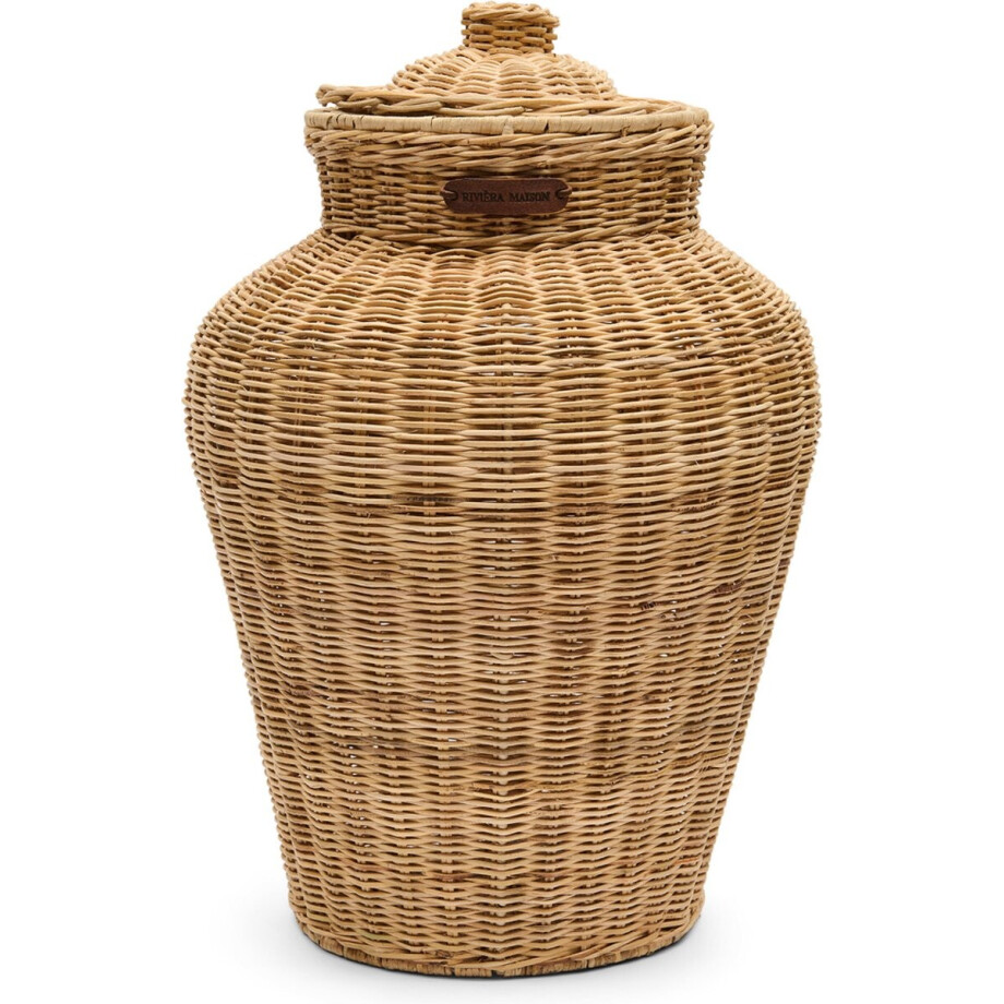 Riviera Maison Bloempot Rond Bruin - Ginger Jar Plantpot binnen - Rattan - (ØxH) 31x45 afbeelding 1