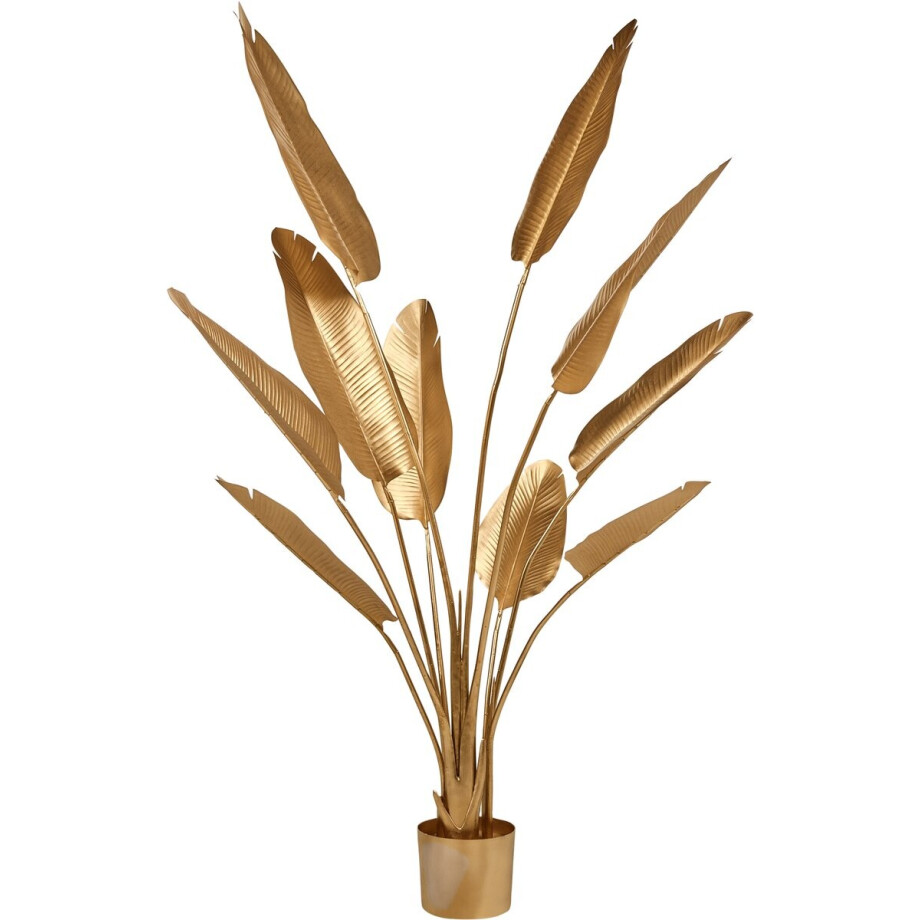 BANANA TREE - Kunstplant - Goud - 162 cm - Synthetisch materiaal afbeelding 1