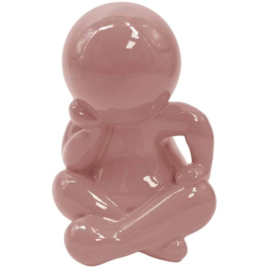 Present Time Ornament Amigo Sitting Medium - Zachtroze - 11.3x10.2x16.3cm - Modern - Kunststof Present Time Ornament Amigo Sitting Medium - Zachtroze - 11.3x10.2x16.3cm - Modern - Kunststof afbeelding 1