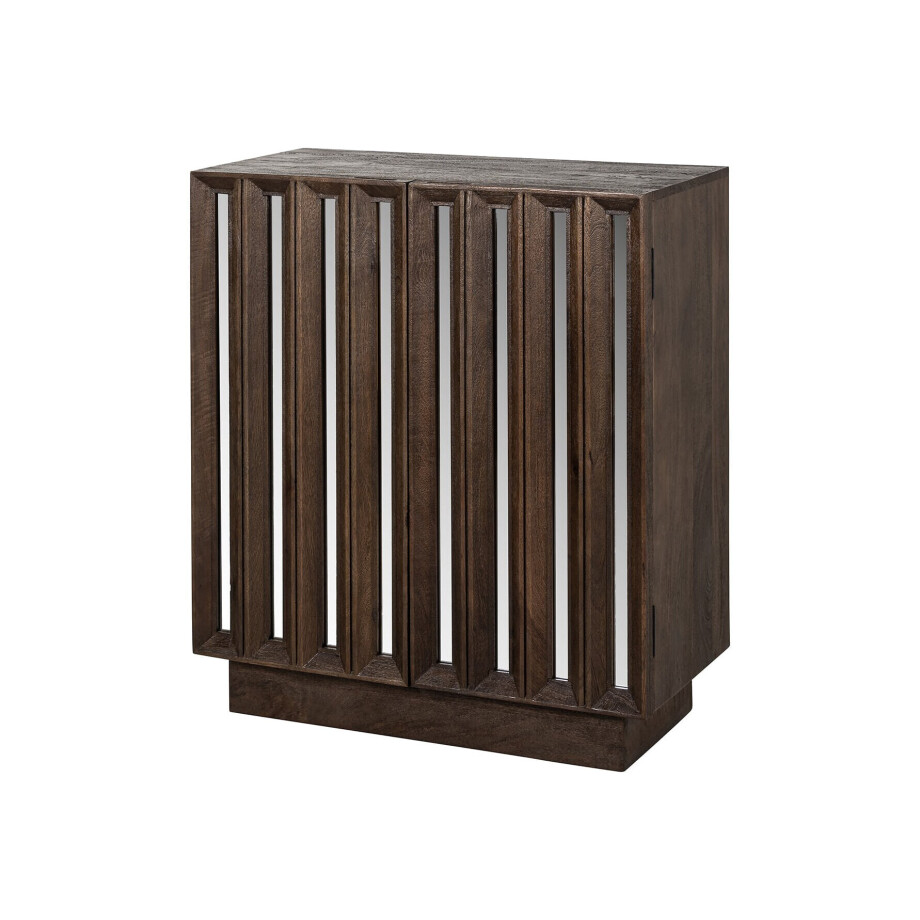 Richmond Dressoir 'Bryant' Mangohout en spiegelglas, 80cm afbeelding 1