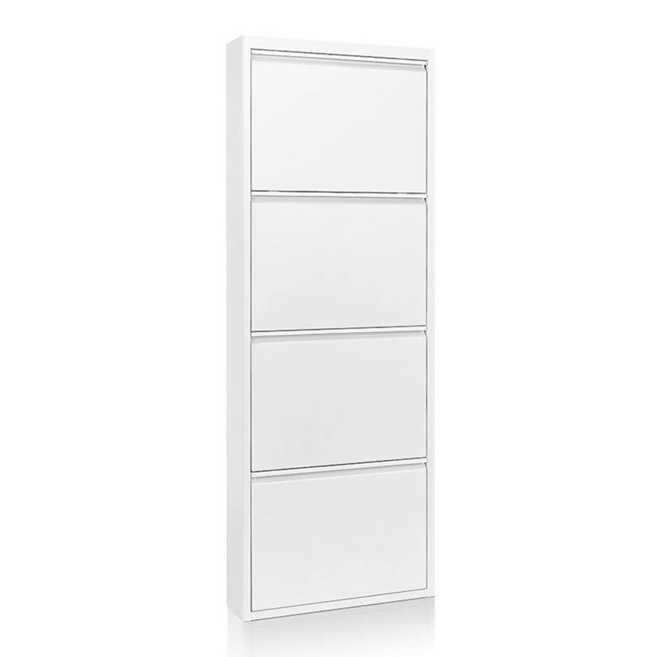 Kave Home Schoenenkast 'Bogota' 4-deurs, kleur Wit Kave Home Schoenenkast 'Bogota' 4-deurs, kleur Wit afbeelding 1