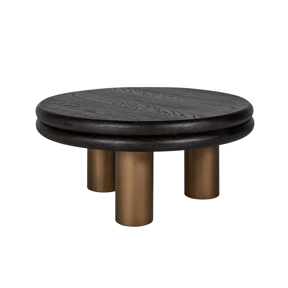 Richmond Salontafel 'Macaron' Eikenhout en metaal, 80cm afbeelding 
