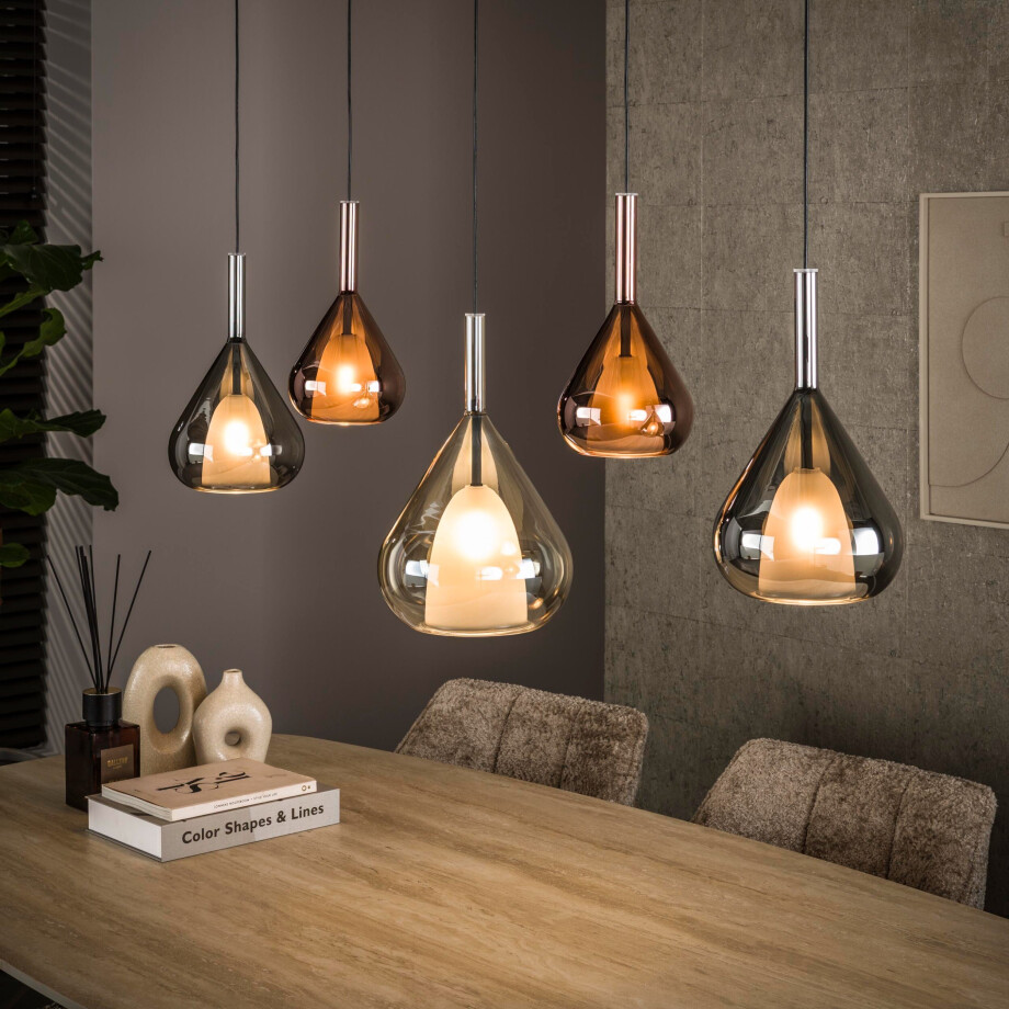 Hanglamp Wings 5-lichts Zwart Hanglamp Wings 5-lichts Zwart afbeelding 1