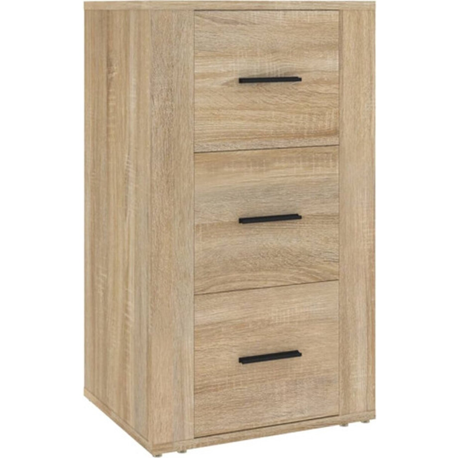 vidaXL - Dressoir - 40x33x70 - cm - bewerkt - hout - sonoma - eikenkleurig afbeelding 1