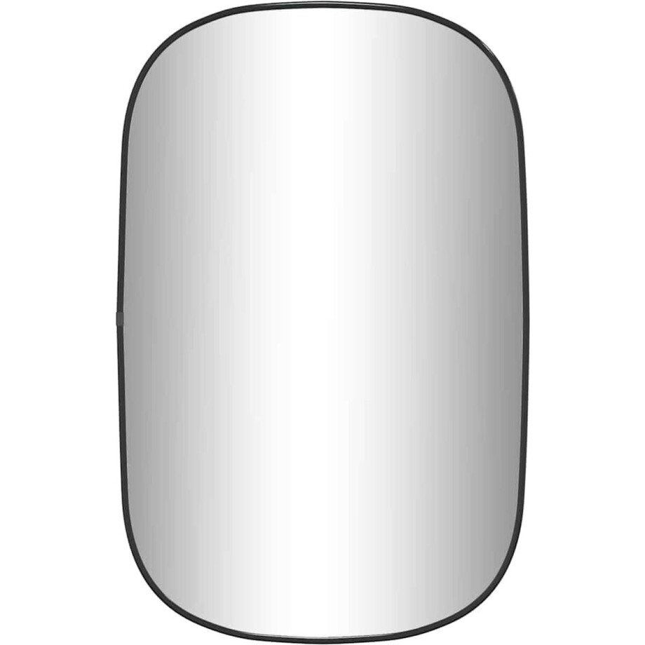 vidaXL - Wandspiegel - 70x45 - cm - zwart afbeelding 1