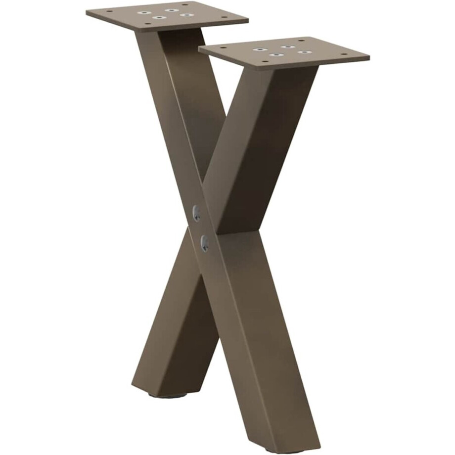 vidaXL - Salontafelpoten - 2 - st - X-vormig - 30x(30-31) - cm - staal - naturel vidaXL - Salontafelpoten - 2 - st - X-vormig - 30x(30-31) - cm - staal - naturel afbeelding 1