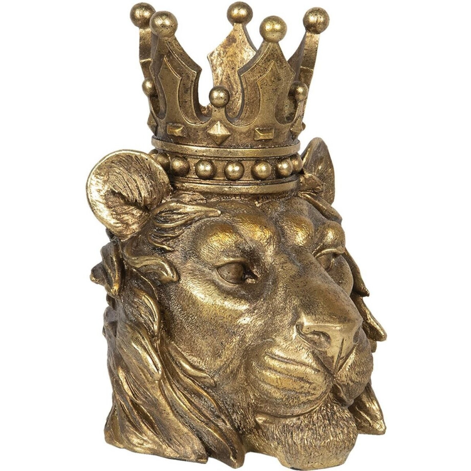 Clayre & Eef Beeld Leeuw 23x21x29 cm Goudkleurig Polyresin Woonaccessoires Clayre & Eef Beeld Leeuw 23x21x29 cm Goudkleurig Polyresin Woonaccessoires afbeelding 1