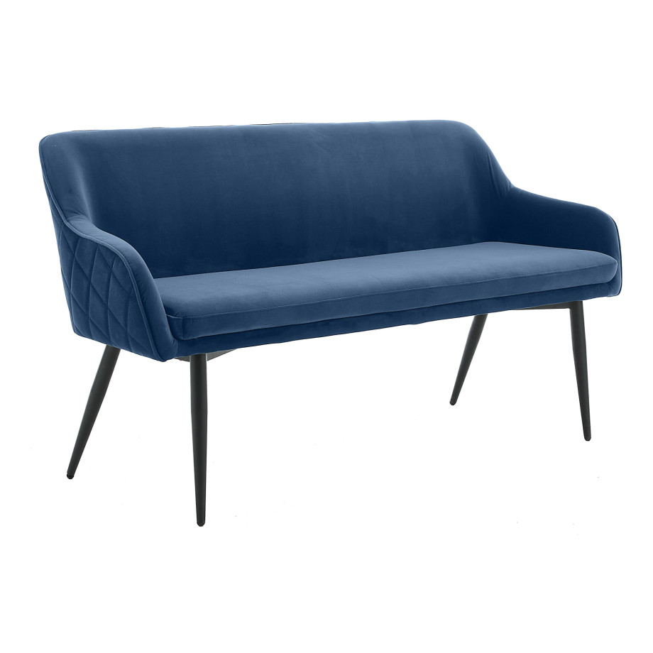 Artistiq Eetkamerbank 'Tynise' Velvet, kleur Blauw afbeelding 1