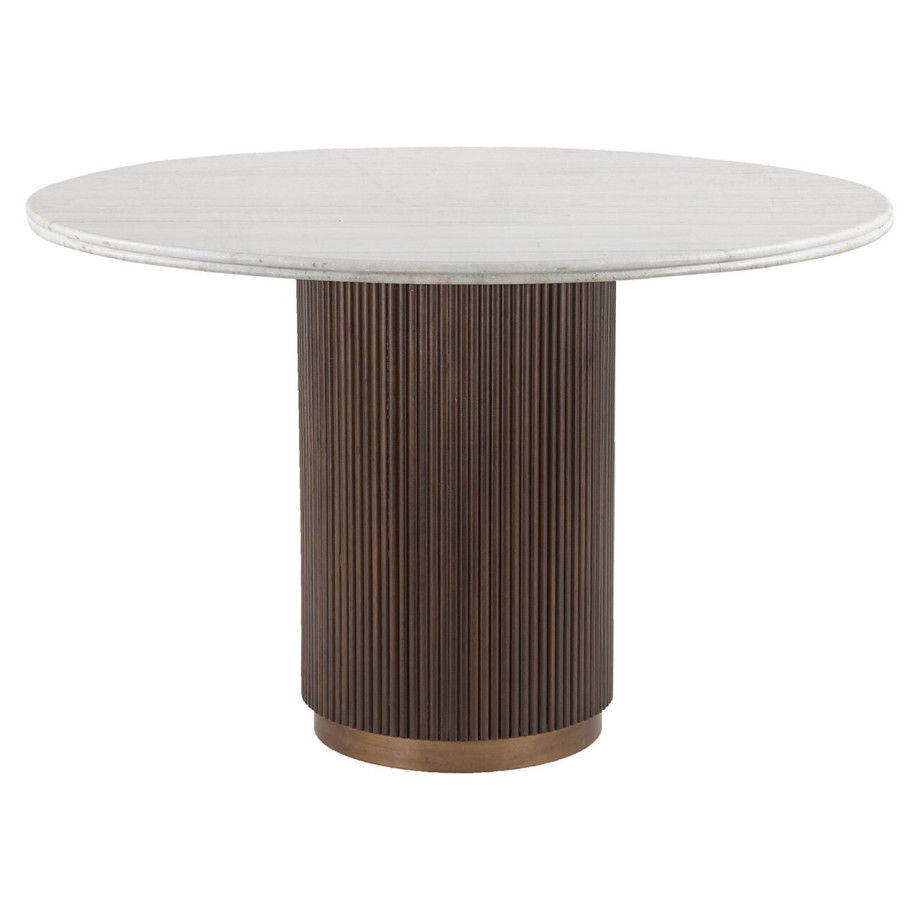 Richmond Ronde Eettafel 'Mayfield' Marmer en mangohout, 120cm afbeelding 1