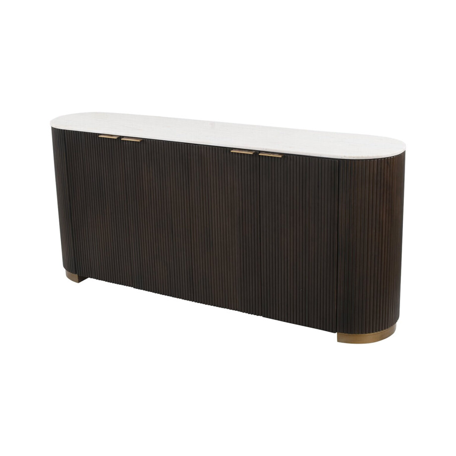 Richmond Dressoir 'Mayfield' Mangohout en marmer, 180cm afbeelding 1