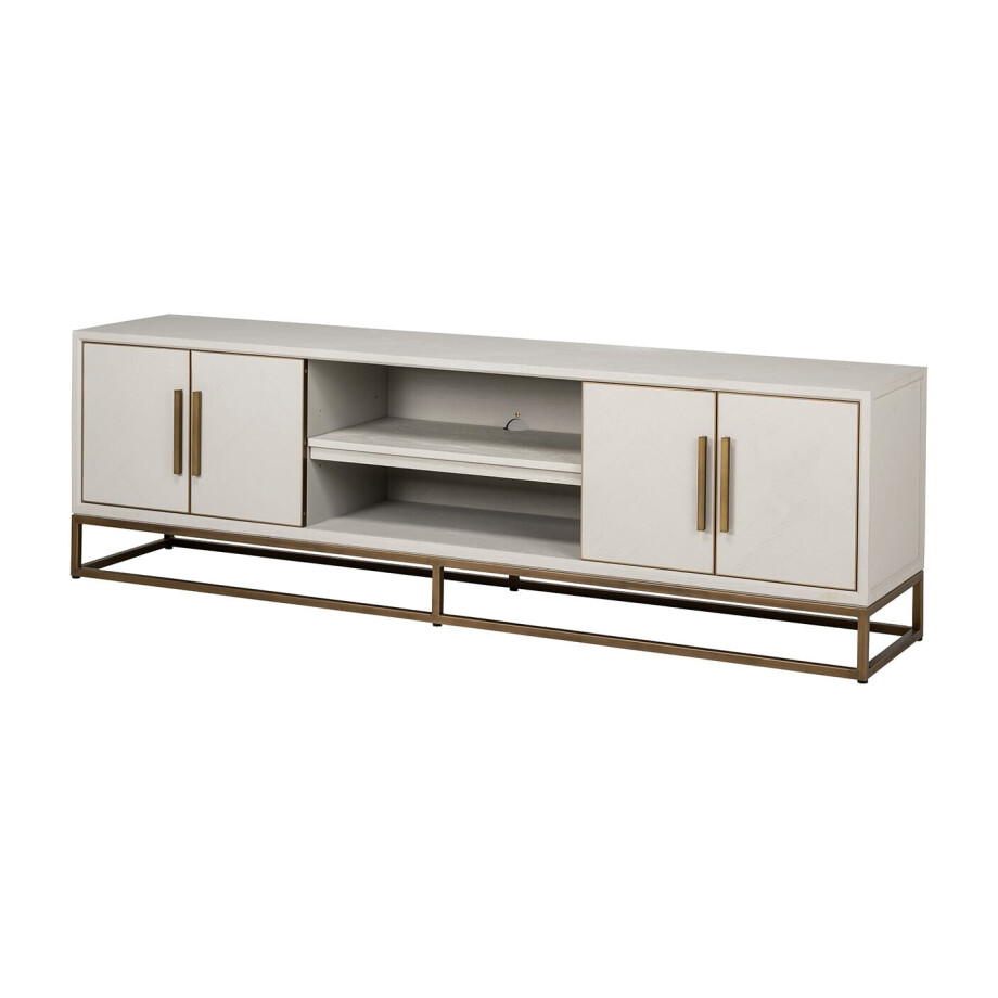 Richmond TV-meubel 'Whitebone' 200cm, kleur Verona Grey afbeelding 