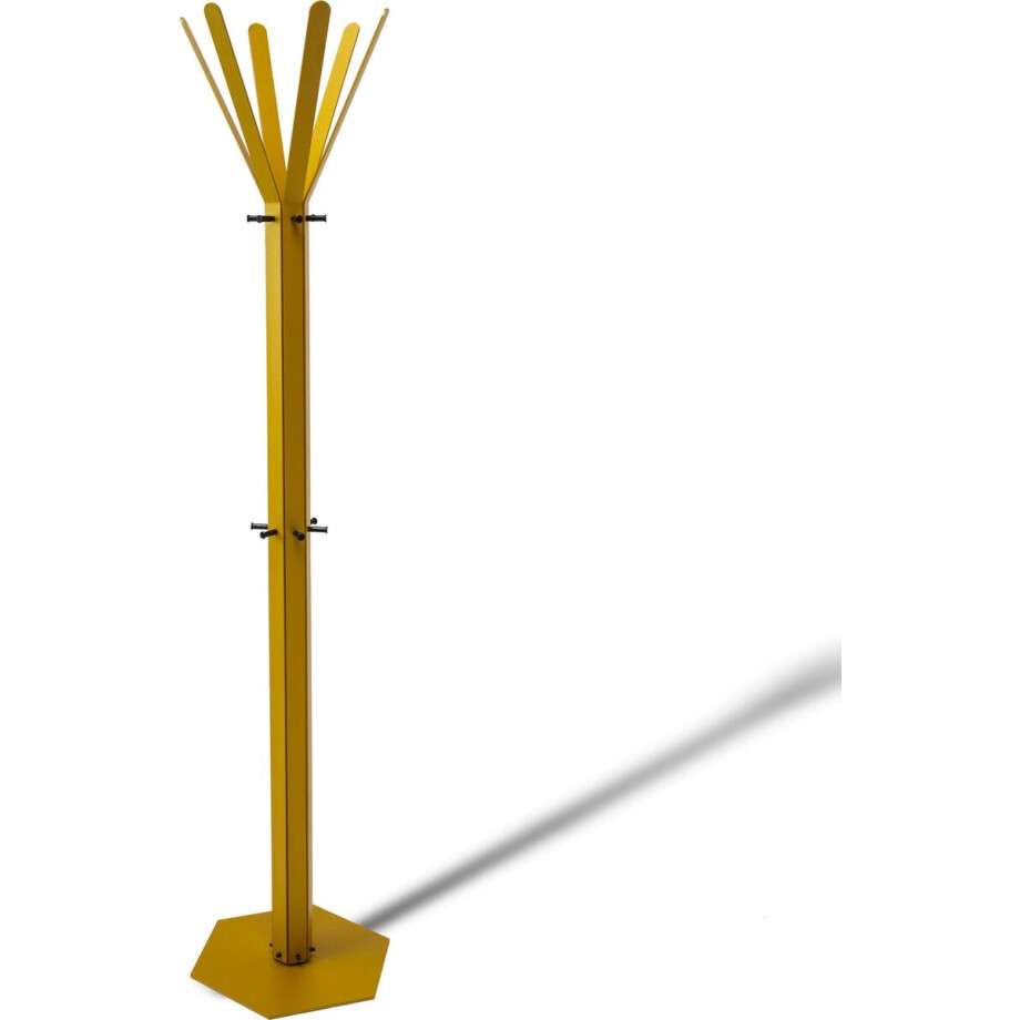Gorillz Molto - Staande Kapstok - 18 kapstokhaken Staande Kleerhanger (175 x 35 x 40 cm) - Metaal- Goud afbeelding 1