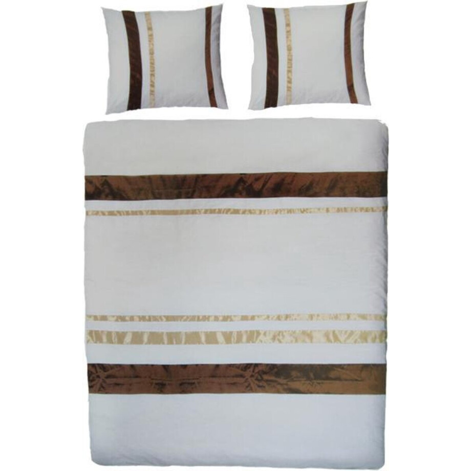 Essenza Colorado Dekbedovertrek - Tweepersoons - 200x200/220 cm - Gold Essenza Colorado Dekbedovertrek - Tweepersoons - 200x200/220 cm - Gold afbeelding 1