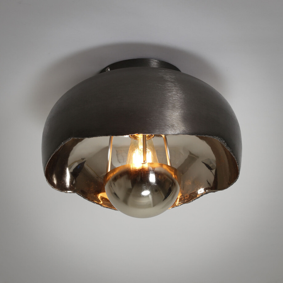 LifestyleFurn Plafondlamp 'Gianfranco' Ø35cm, kleur Zwart Nikkel afbeelding 1