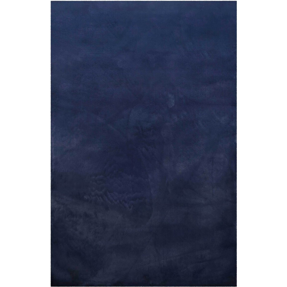 Homie Living - Vita - Hoogpolig vloerkleed - 130x190 cm - donkerblauw - Homie Living - Vita - Hoogpolig vloerkleed - 130x190 cm - donkerblauw - afbeelding 1