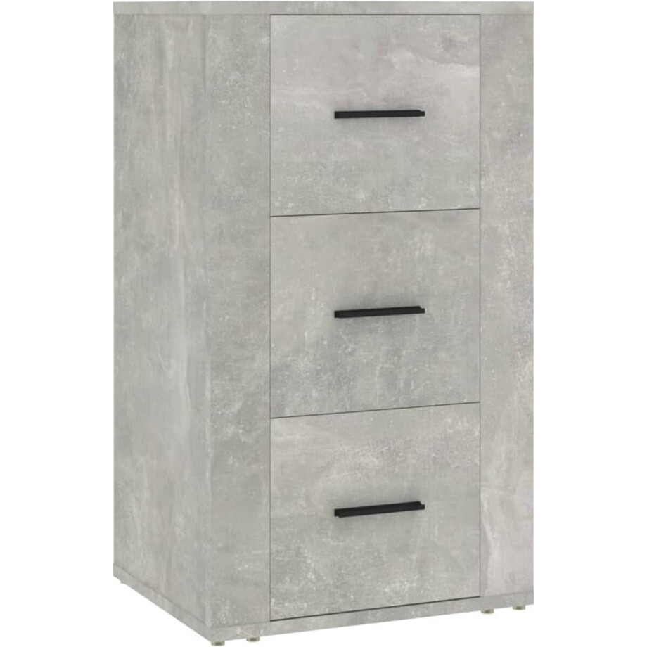 vidaXL - Dressoir - 40x33x70 - cm - bewerkt - hout - betongrijs vidaXL - Dressoir - 40x33x70 - cm - bewerkt - hout - betongrijs afbeelding 1
