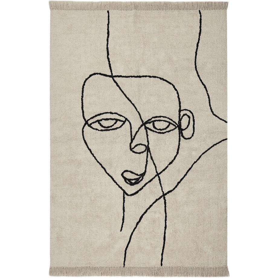 BELIANI NURU - Laagpolig vloerkleed - Lichtbeige - 140 x 200 cm - Katoen afbeelding 1