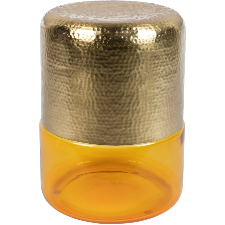 Dutchbone Cave Bijzettafel Rond 35 cm Amber Geel/ Goud afbeelding 1