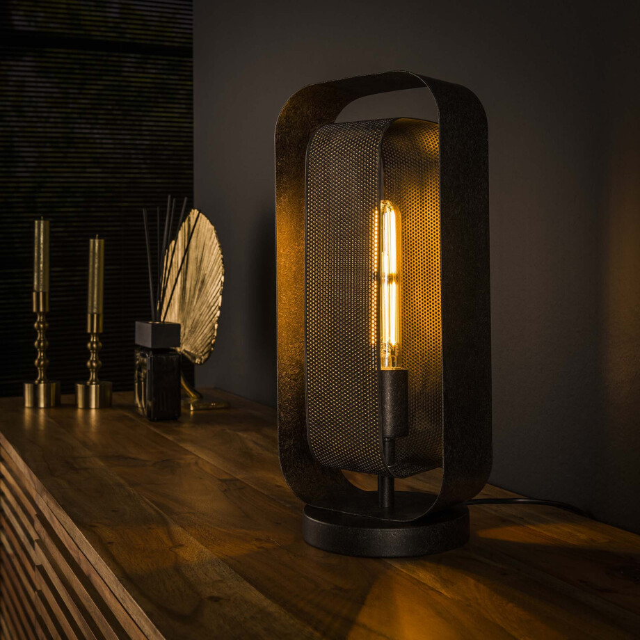 LifestyleFurn Tafellamp 'Allyse', kleur Artic Zwart afbeelding 1