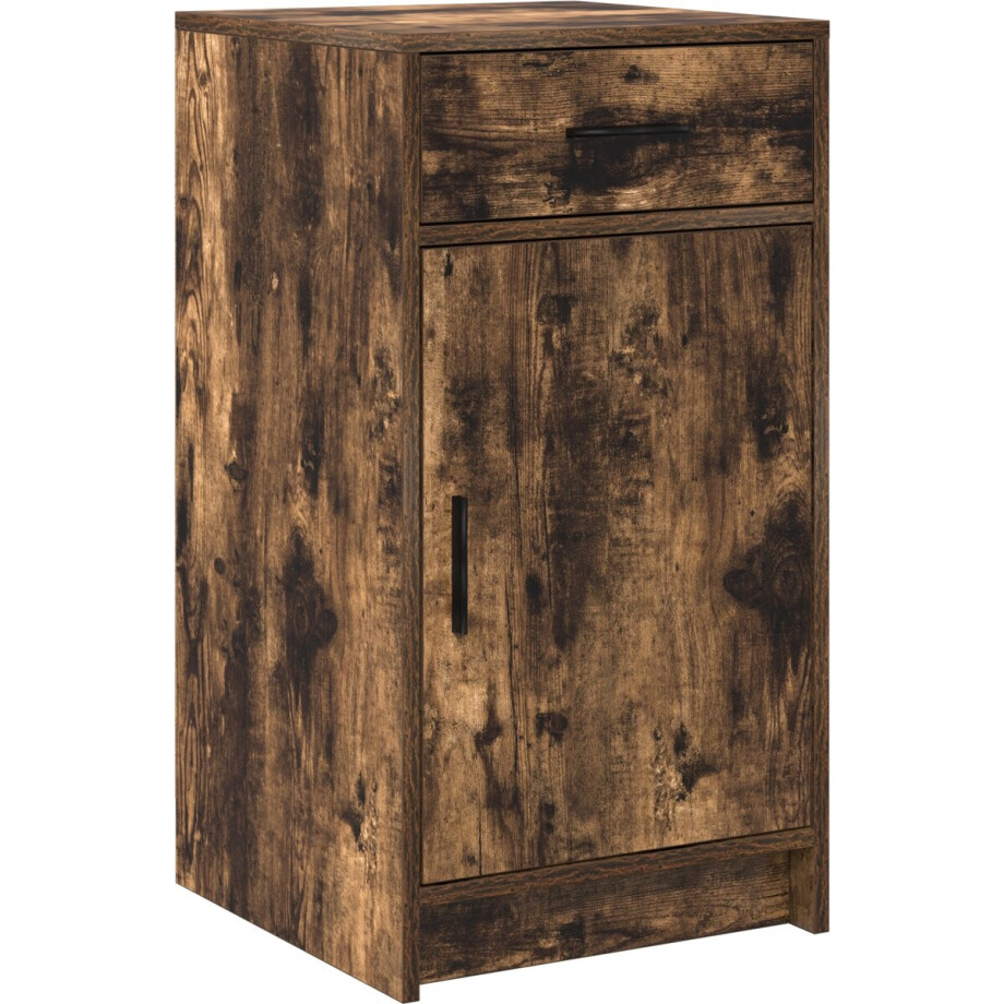 vidaXL - Dressoir - Rook - Eiken - 40 - x - 40,5 - x - 75 - cm - Bewerkt - hout afbeelding 1