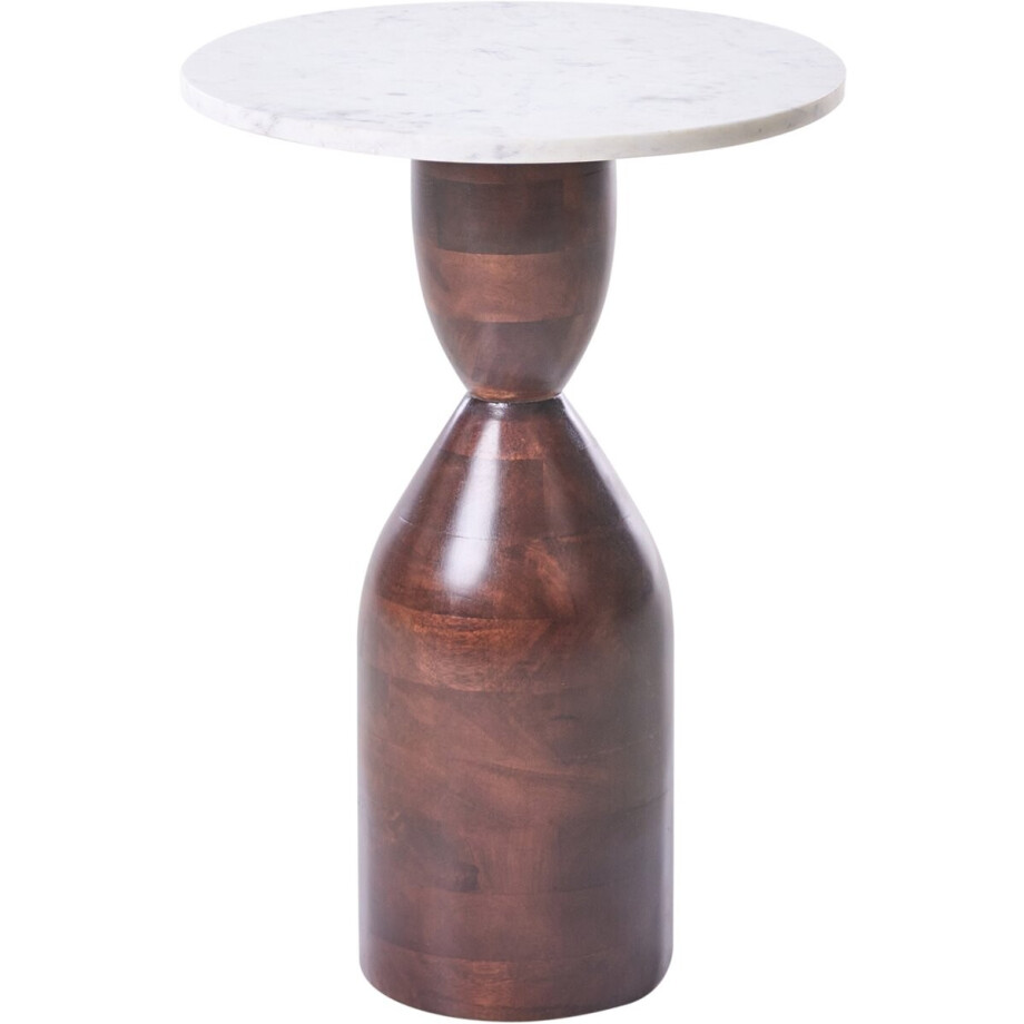 WALLULA - Bijzettafel - Bruin - Mangohout/Marmer WALLULA - Bijzettafel - Bruin - Mangohout/Marmer afbeelding 1