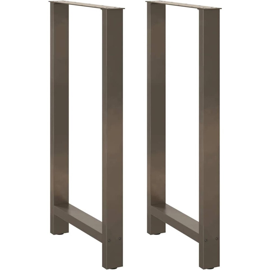 vidaXL - Bartafelpoten - 2 - st - 60x(110-111) - cm - staal - naturel vidaXL - Bartafelpoten - 2 - st - 60x(110-111) - cm - staal - naturel afbeelding 1