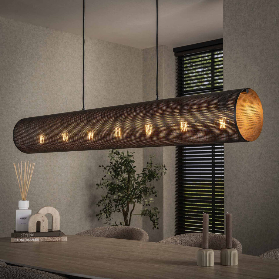 LifestyleFurn Hanglamp 'Terrie' 7-lamps, kleur Artic Zwart afbeelding 1