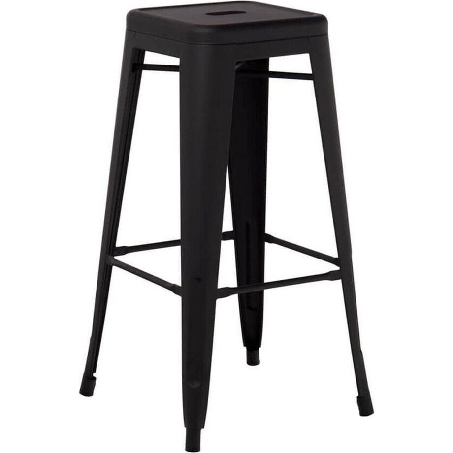 Legend Metalen barkruk mat zwart - 65 cm afbeelding 1