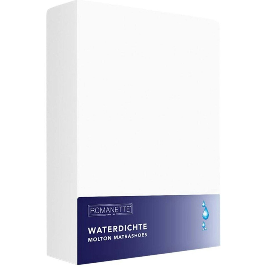 Romanette Matrasbeschermer - Wit Molton - (hoekhoogte 40 cm ) TE734712 - B 160 x L 200 cm - Tweepersoons Waterdicht/Anti-allergisch/Antihuisstofmijt/Antibacterieel/Luchtdoorlatend/Kookwasbestendig/Machinewasbaar - Geschikt voor Matras Romanette Matrasbeschermer - Wit Molton - (hoekhoogte 40 cm ) TE734712 - B 160 x L 200 cm - Tweepersoons Waterdicht/Anti-allergisch/Antihuisstofmijt/Antibacterieel/Luchtdoorlatend/Kookwasbestendig/Machinewasbaar - Geschikt voor Matras afbeelding 1
