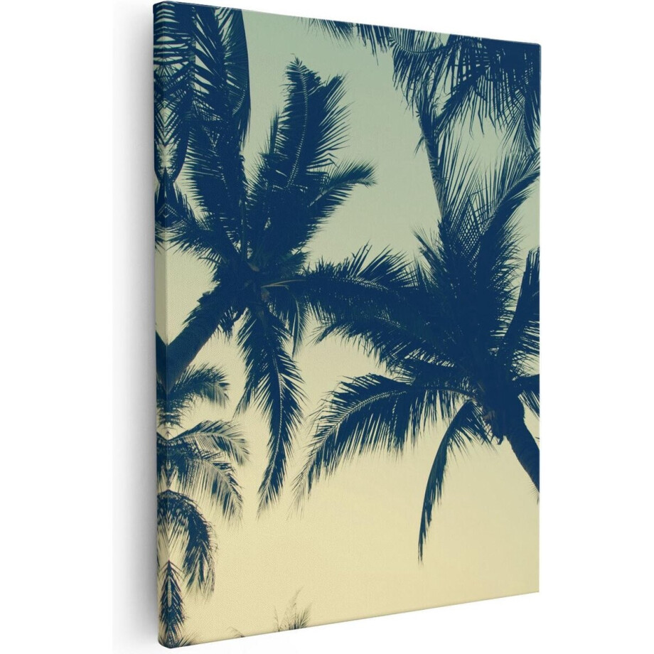 Artaza - Canvas Schilderij - Palmbomen Bladeren - 80x100 - Groot - Foto Op Canvas - Canvas Print afbeelding 1