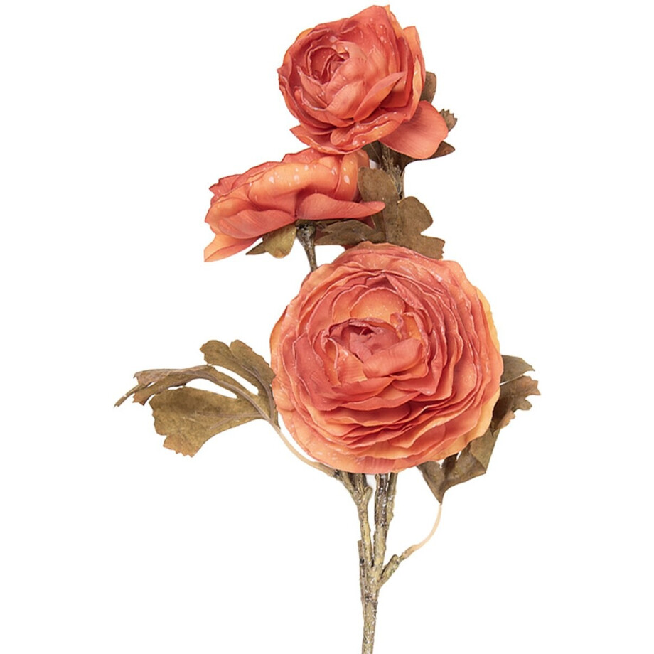 Clayre & Eef Kunstbloem - Zijden 70 cm Oranje Kunststof Kunstbloemen afbeelding 1