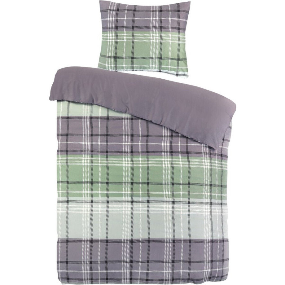 Papillon Felix Dekbedovertrek - Eenpersoons - 140x200/220 cm - Groen afbeelding 1