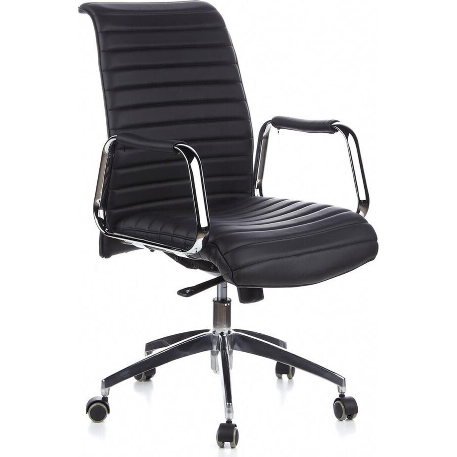 hjh office Aspera10 - Bureaustoel - Nappaleder - Zwart hjh office Aspera10 - Bureaustoel - Nappaleder - Zwart afbeelding 1
