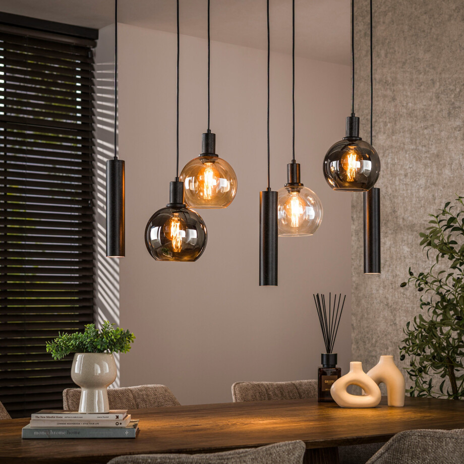 Hanglamp Sfera Tricolore 4+3-lichts Artic zwart afbeelding 1
