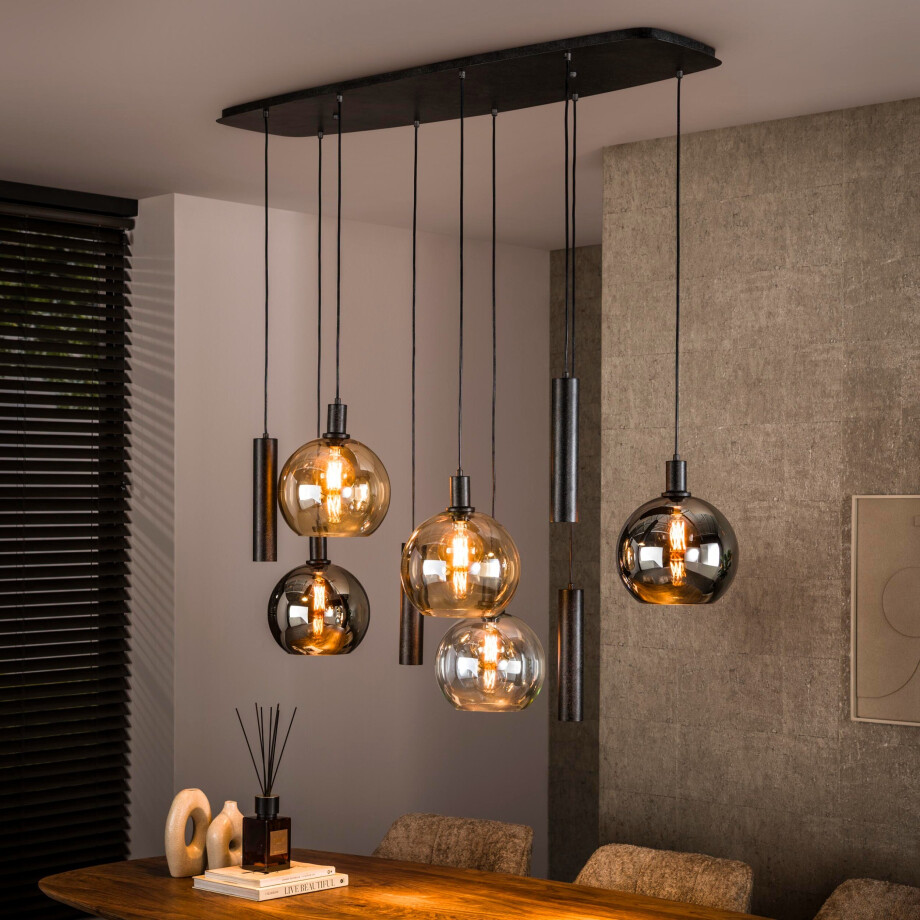Hanglamp Sfera Tricolore 5+4-lichts Artic zwart afbeelding 1
