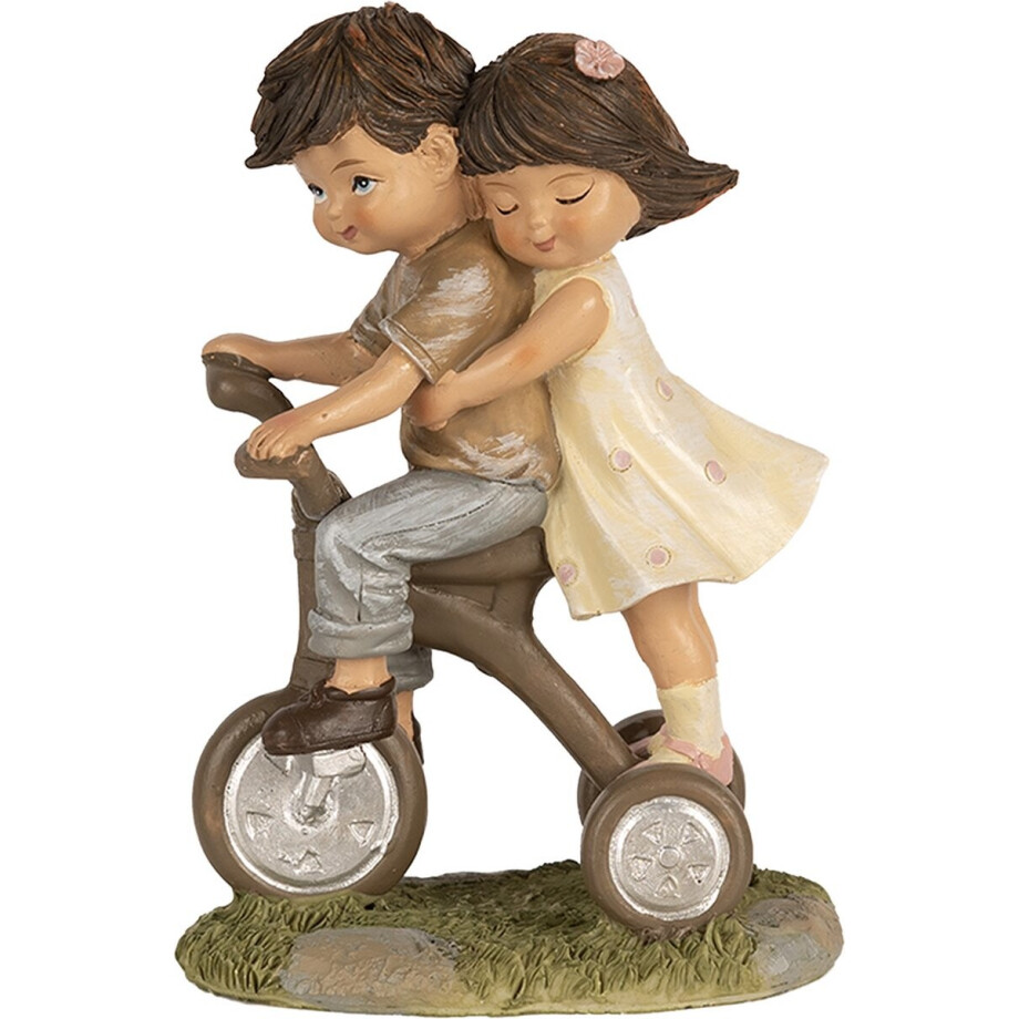 Clayre & Eef Beeld Kinderen 14 cm Bruin Polyresin afbeelding 1