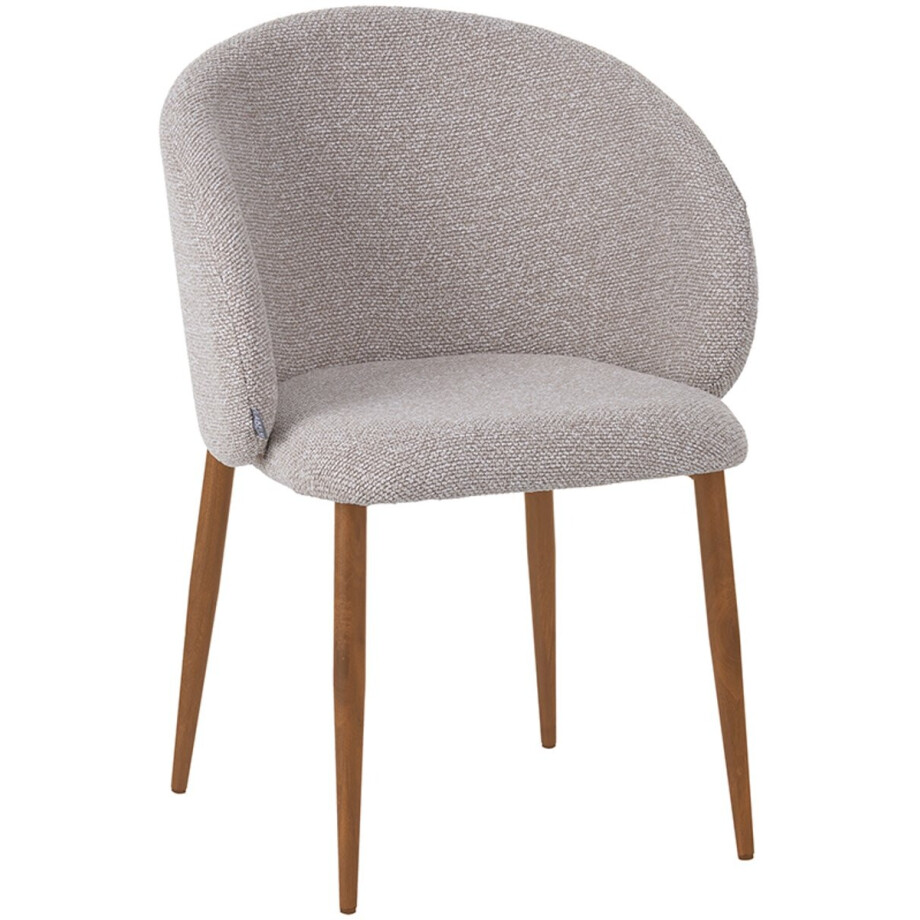 LABEL51 Yuki Eetkamerstoel - Naturel - Stof - Naturel Houtlook Frame - Stoel - Normale eetkamerstoel LABEL51 Yuki Eetkamerstoel - Naturel - Stof - Naturel Houtlook Frame - Stoel - Normale eetkamerstoel afbeelding 1